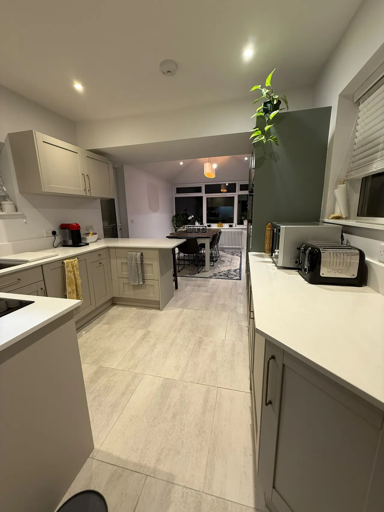 New kitchen installation in Essex with fitted units, worktops and flooring